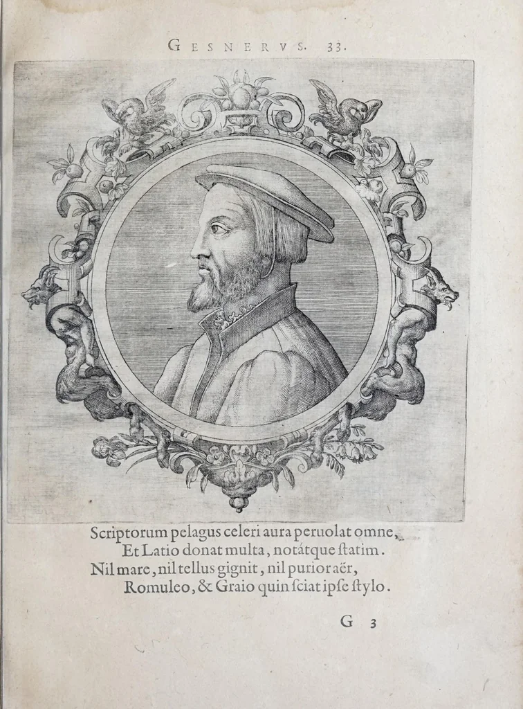 An illustration from Icones veterum aliquot, ac recentium medicorum, philosophorumque elegiolis suis editae, 1574, leaf 75