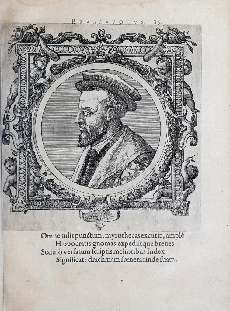 An illustration from Icones veterum aliquot, ac recentium medicorum, philosophorumque elegiolis suis editae, 1574, leaf 79