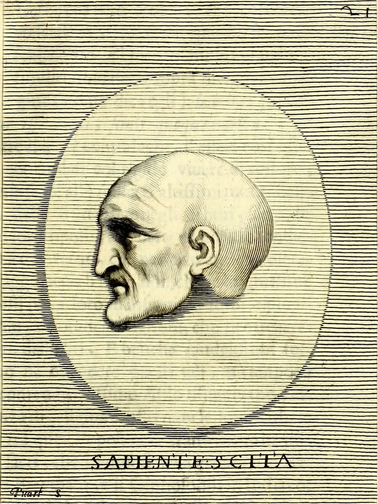 An illustration from Iconografia, cioè disegni d'imagini de famosissimi monarchi, regi, filosofi, poeti ed oratori dell'antichità, cauati, 1669, leaf 116