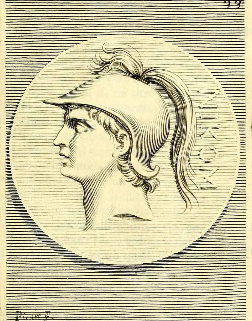 An illustration from Iconografia, cioè disegni d'imagini de famosissimi monarchi, regi, filosofi, poeti ed oratori dell'antichità, cauati, 1669, leaf 168