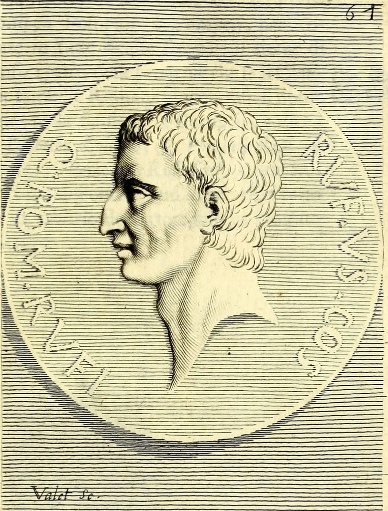 An illustration from Iconografia, cioè disegni d'imagini de famosissimi monarchi, regi, filosofi, poeti ed oratori dell'antichità, cauati, 1669, leaf 312