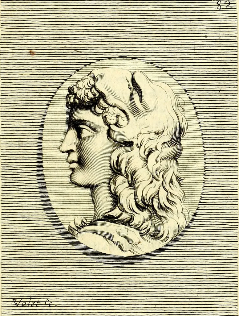 An illustration from Iconografia, cioè disegni d'imagini de famosissimi monarchi, regi, filosofi, poeti ed oratori dell'antichità, cauati, 1669, leaf 372