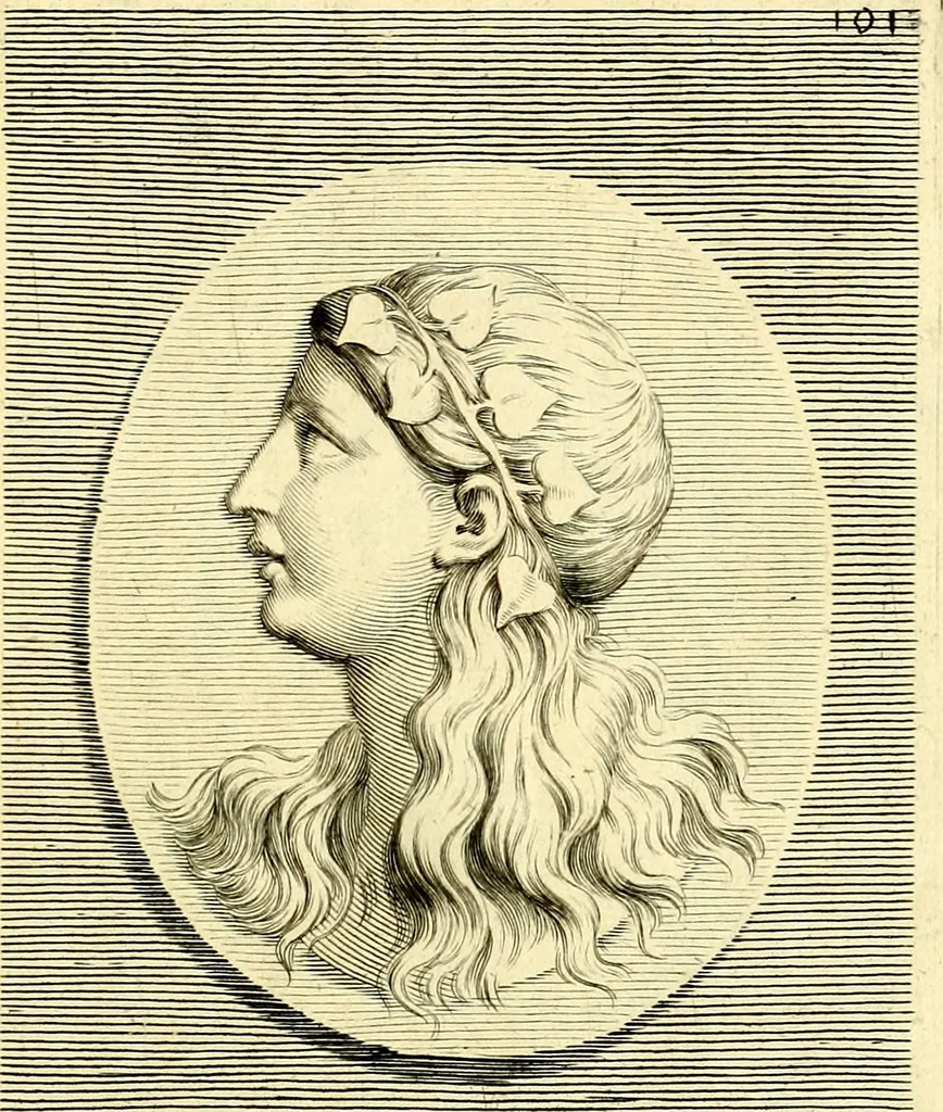 An illustration from Iconografia, cioè disegni d'imagini de famosissimi monarchi, regi, filosofi, poeti ed oratori dell'antichità, cauati, 1669, leaf 448