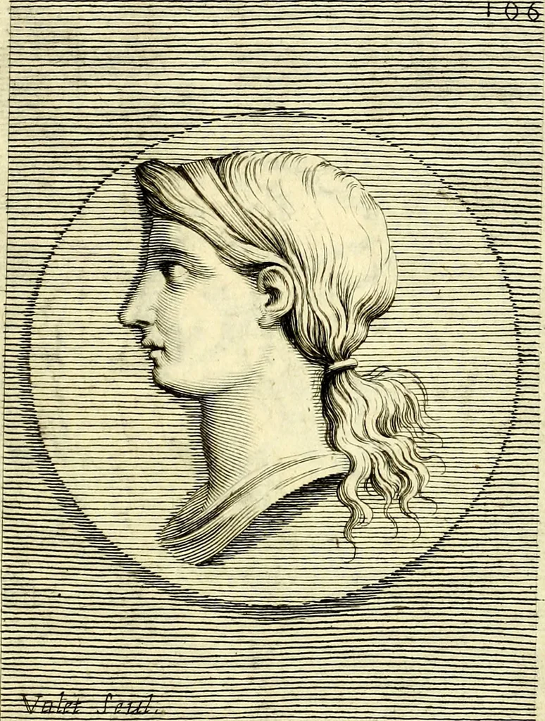 An illustration from Iconografia, cioè disegni d'imagini de famosissimi monarchi, regi, filosofi, poeti ed oratori dell'antichità, cauati, 1669, leaf 466