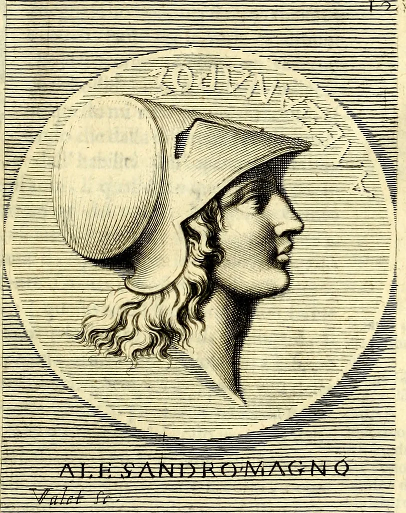An illustration from Iconografia, cioè disegni d'imagini de famosissimi monarchi, regi, filosofi, poeti ed oratori dell'antichità, cauati, 1669, leaf 72