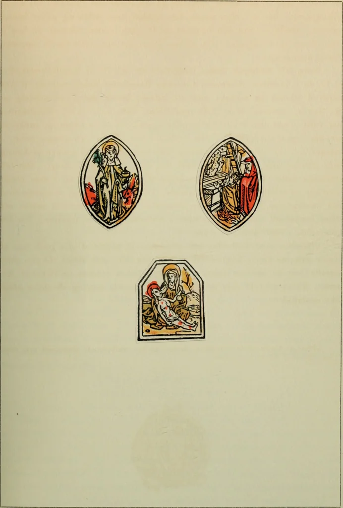 An illustration from Iconographia Birgittina typographica, 1915, leaf 100