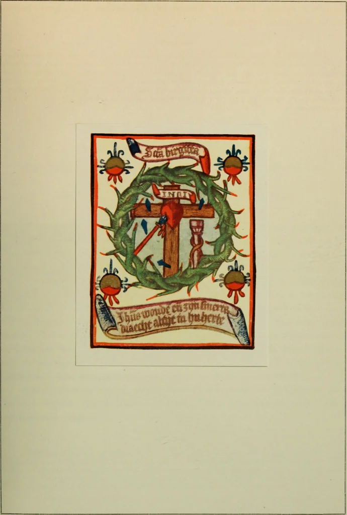 An illustration from Iconographia Birgittina typographica, 1915, leaf 104