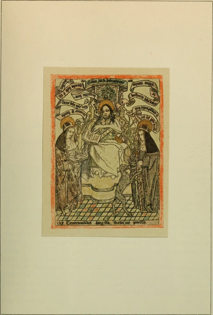 An illustration from Iconographia Birgittina typographica, 1915, leaf 114