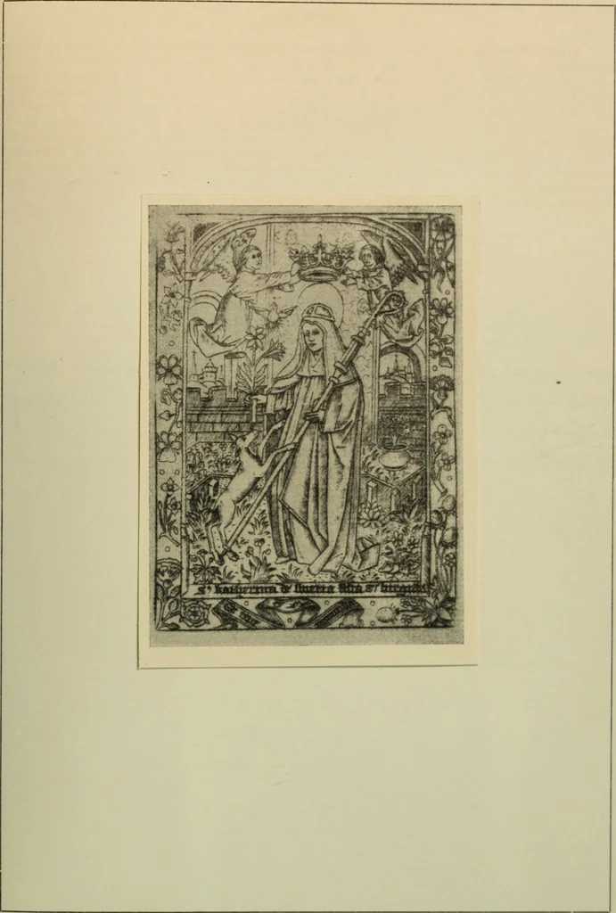 An illustration from Iconographia Birgittina typographica, 1915, leaf 118