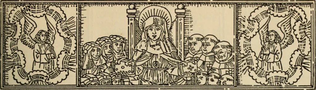 An illustration from Iconographia Birgittina typographica, 1915, leaf 20