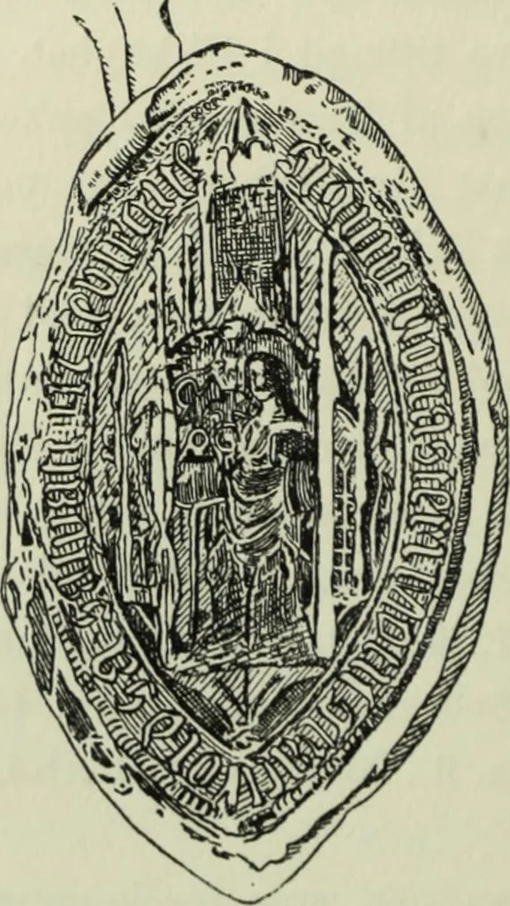 An illustration from Iconographia Birgittina typographica, 1915, leaf 23