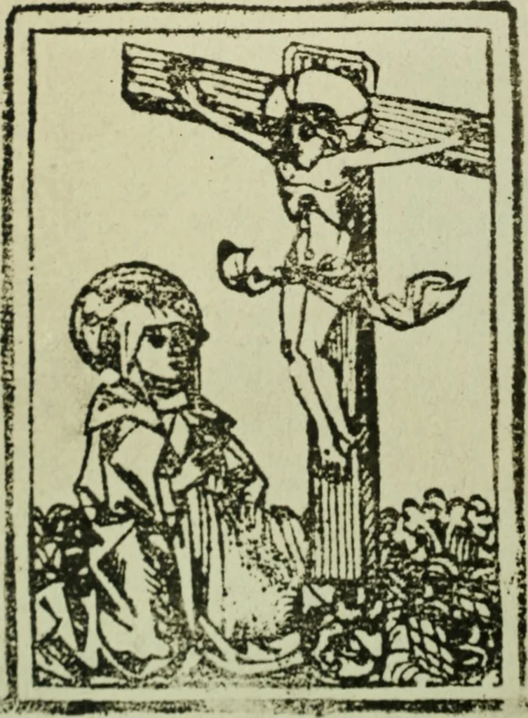 An illustration from Iconographia Birgittina typographica, 1915, leaf 25