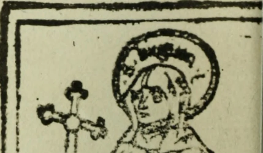 An illustration from Iconographia Birgittina typographica, 1915, leaf 25