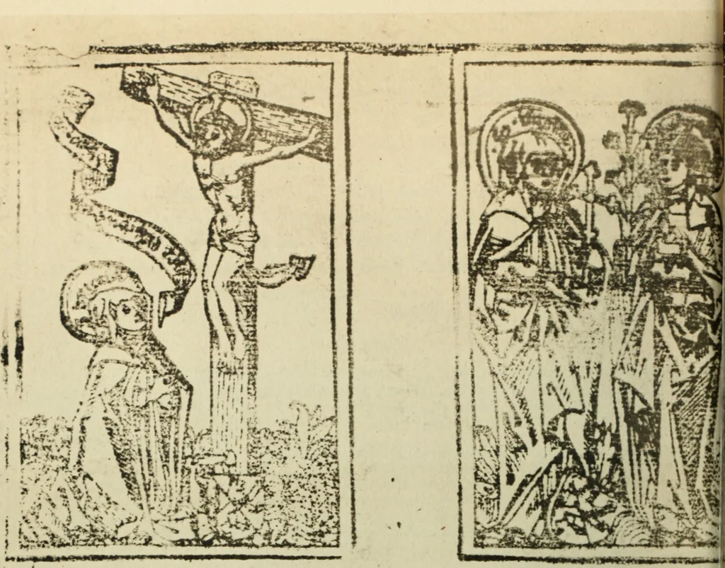An illustration from Iconographia Birgittina typographica, 1915, leaf 25
