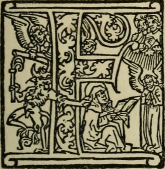 An illustration from Iconographia Birgittina typographica, 1915, leaf 28