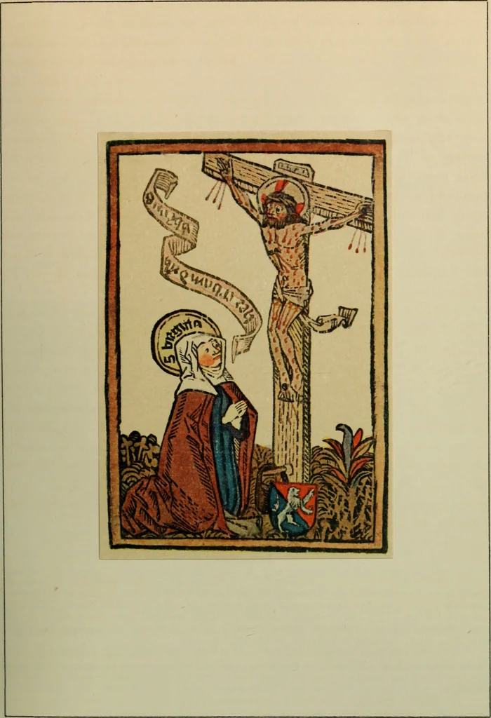 An illustration from Iconographia Birgittina typographica, 1915, leaf 30