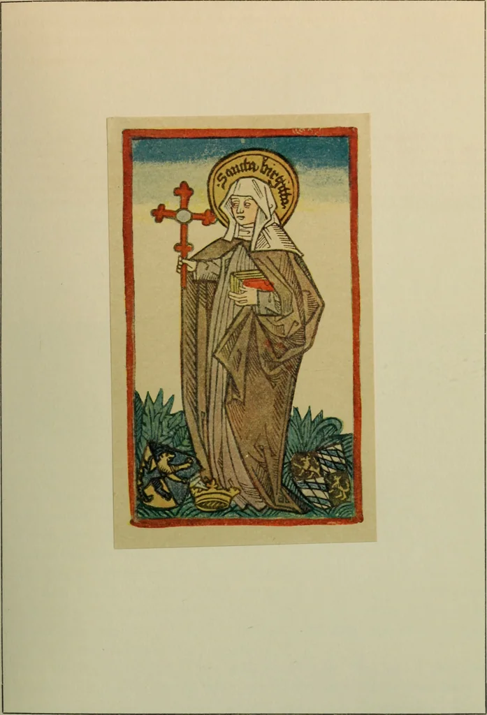 An illustration from Iconographia Birgittina typographica, 1915, leaf 34