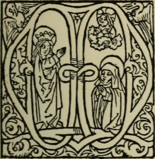 An illustration from Iconographia Birgittina typographica, 1915, leaf 40