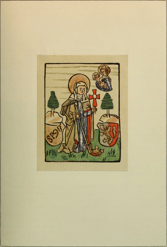An illustration from Iconographia Birgittina typographica, 1915, leaf 42