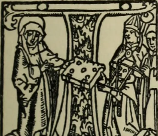 An illustration from Iconographia Birgittina typographica, 1915, leaf 44