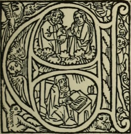 An illustration from Iconographia Birgittina typographica, 1915, leaf 48