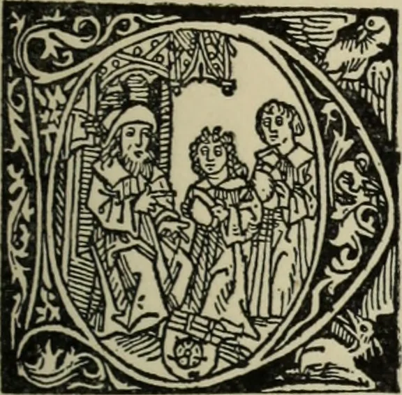 An illustration from Iconographia Birgittina typographica, 1915, leaf 52
