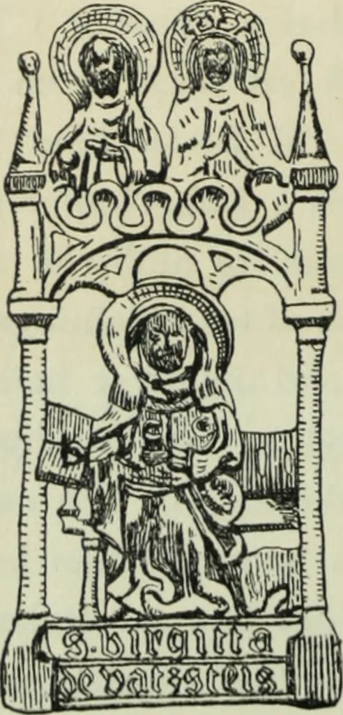 An illustration from Iconographia Birgittina typographica, 1915, leaf 57