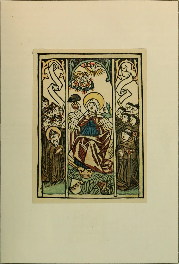 An illustration from Iconographia Birgittina typographica, 1915, leaf 58