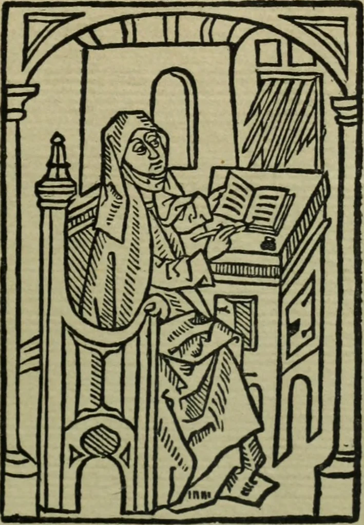 An illustration from Iconographia Birgittina typographica, 1915, leaf 6