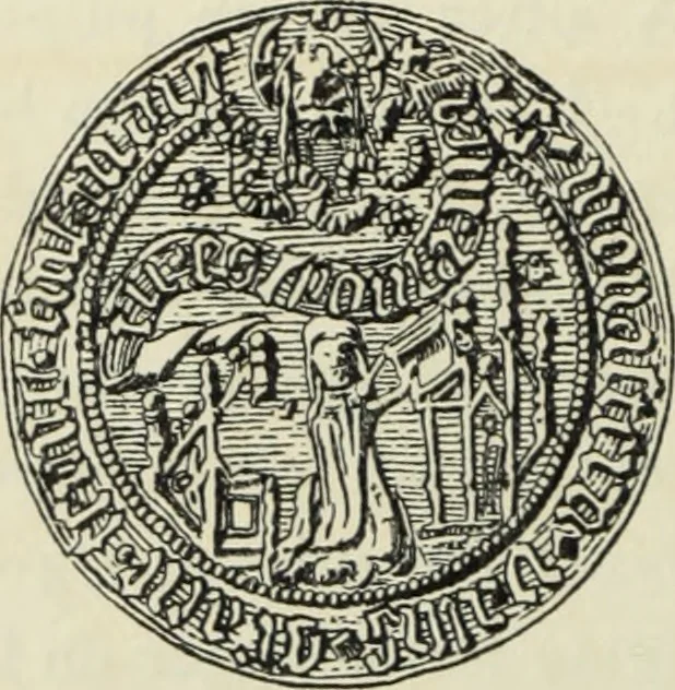 An illustration from Iconographia Birgittina typographica, 1915, leaf 61