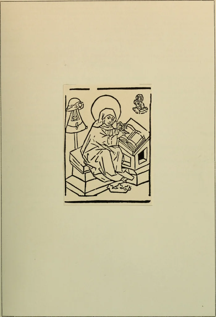 An illustration from Iconographia Birgittina typographica, 1915, leaf 62