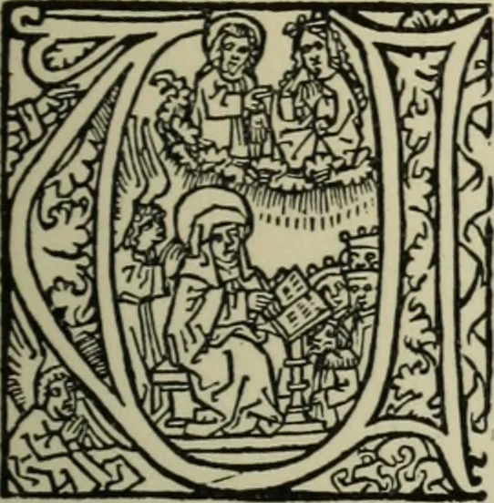 An illustration from Iconographia Birgittina typographica, 1915, leaf 76