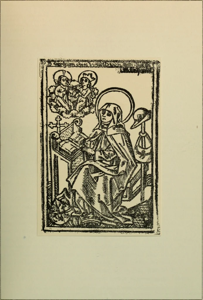 An illustration from Iconographia Birgittina typographica, 1915, leaf 96