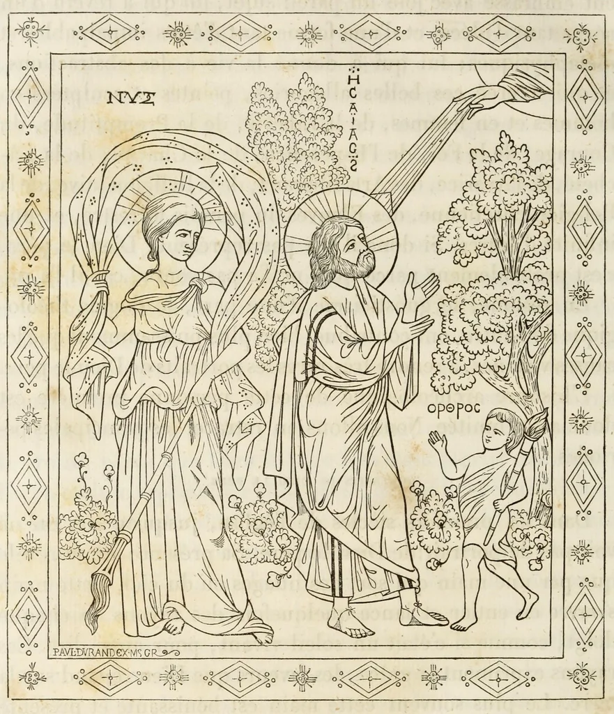 An illustration from Iconographie chrétienne. Histoire de Dieu, 1843, leaf 216