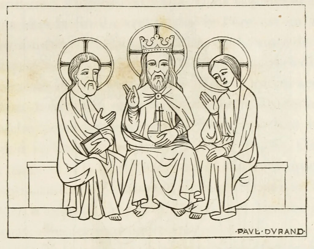 An illustration from Iconographie chrétienne. Histoire de Dieu, 1843, leaf 231