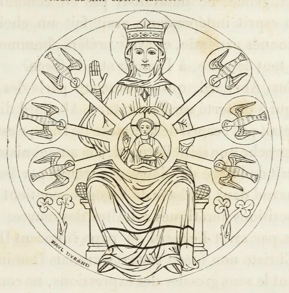 An illustration from Iconographie chrétienne. Histoire de Dieu, 1843, leaf 507