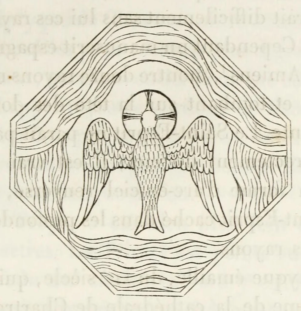 An illustration from Iconographie chrétienne. Histoire de Dieu, 1843, leaf 523