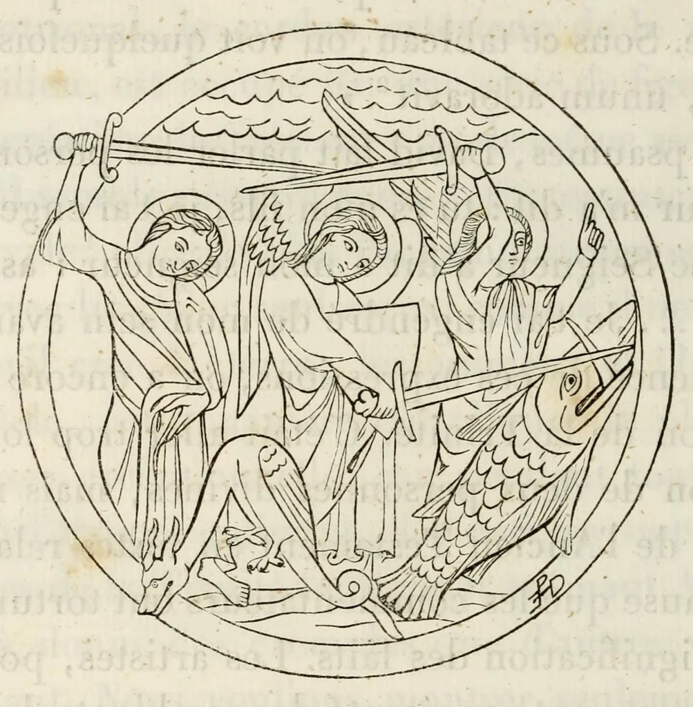 An illustration from Iconographie chrétienne. Histoire de Dieu, 1843, leaf 548