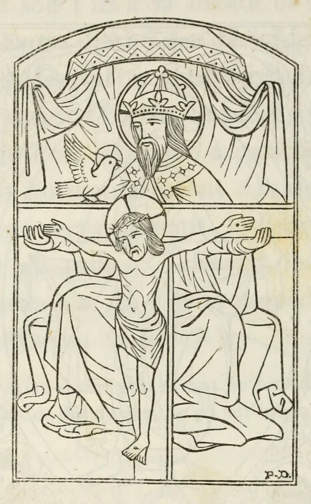 An illustration from Iconographie chrétienne. Histoire de Dieu, 1843, leaf 602
