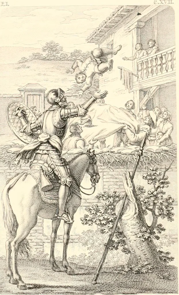 An illustration from An iconography of Don Quixote. 1605-1895, 1895, leaf 228