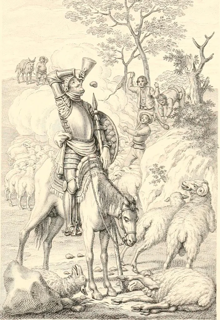 An illustration from An iconography of Don Quixote. 1605-1895, 1895, leaf 230