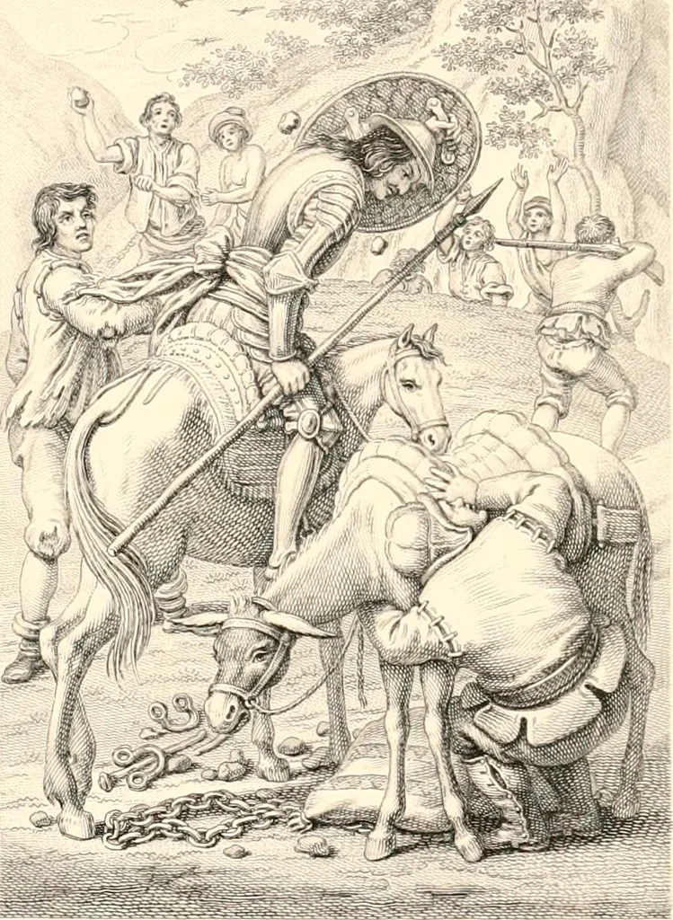 An illustration from An iconography of Don Quixote. 1605-1895, 1895, leaf 232