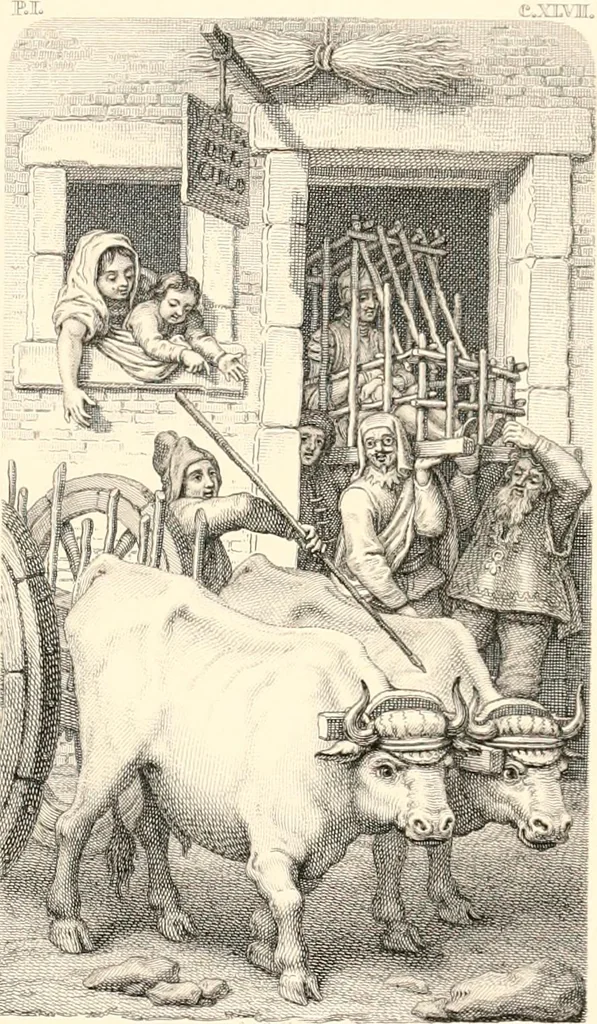 An illustration from An iconography of Don Quixote. 1605-1895, 1895, leaf 242