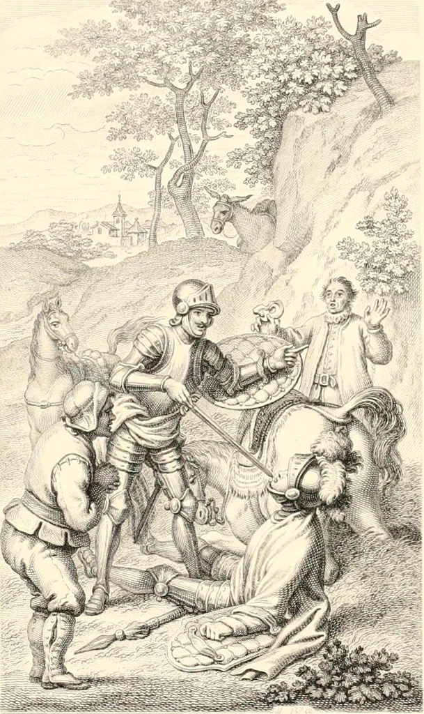 An illustration from An iconography of Don Quixote. 1605-1895, 1895, leaf 248