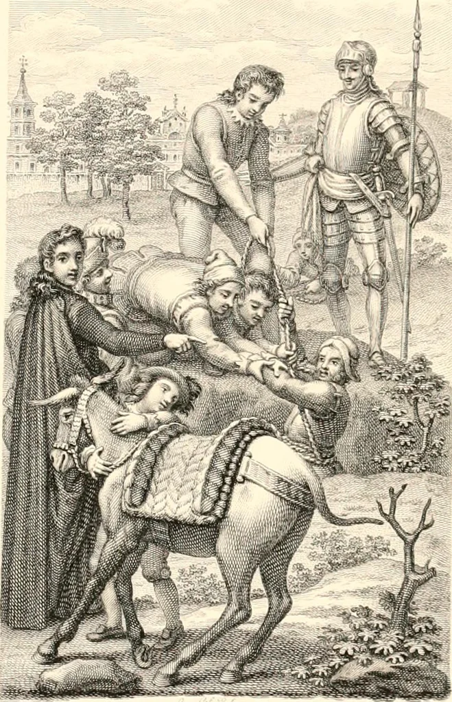 An illustration from An iconography of Don Quixote. 1605-1895, 1895, leaf 262