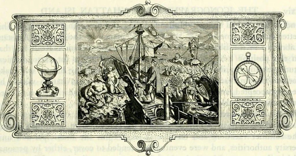An illustration from The iconography of Manhattan Island, 1498-1909 : compiled from original sources and illustrated by photo-intaglio reproductions of important maps, plans, views, and documents in public and private collections, 1915, leaf 32