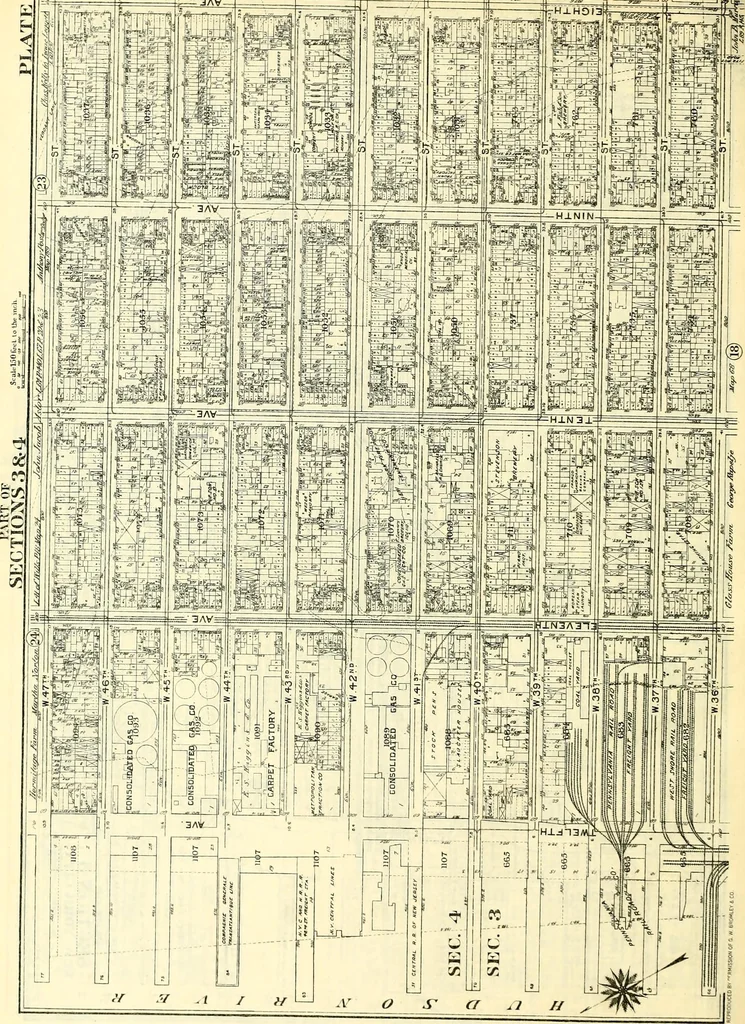 An illustration from The iconography of Manhattan Island, 1498-1909 : compiled from original sources and illustrated by photo-intaglio reproductions of important maps, plans, views, and documents in public and private collections, 1915, leaf 831