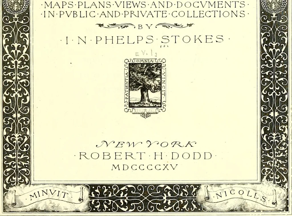 An illustration from The iconography of Manhattan Island, 1498-1909 : compiled from original sources and illustrated by photo-intaglio reproductions of important maps, plans, views, and documents in public and private collections, 1915, leaf 14