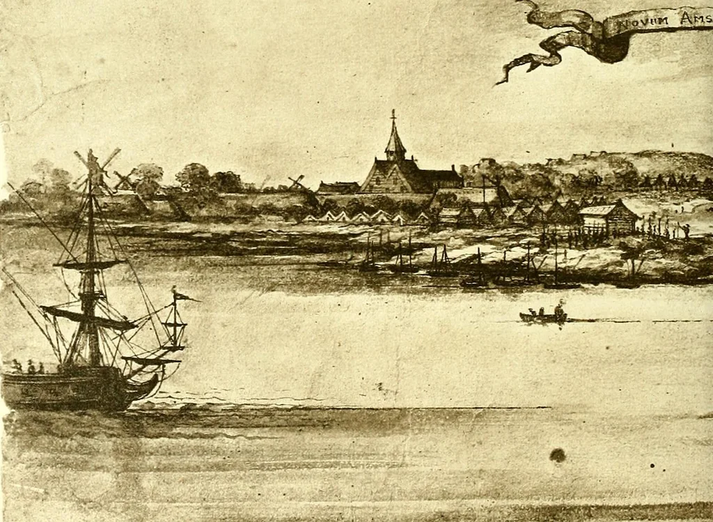 An illustration from The iconography of Manhattan Island, 1498-1909 : compiled from original sources and illustrated by photo-intaglio reproductions of important maps, plans, views, and documents in public and private collections, 1915, leaf 187