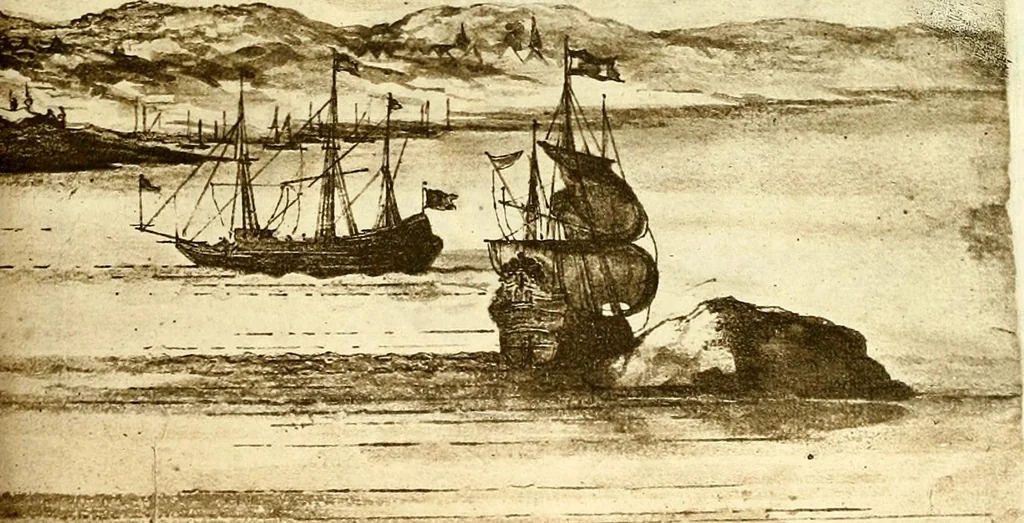 An illustration from The iconography of Manhattan Island, 1498-1909 : compiled from original sources and illustrated by photo-intaglio reproductions of important maps, plans, views, and documents in public and private collections, 1915, leaf 188